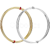 BENECREAT 2Pcs 2 Colors Brass Wire FIND-BC0003-77-1