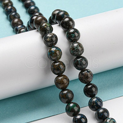 Natural Chrysocolla Beads Strands G-A219-A04-02-1