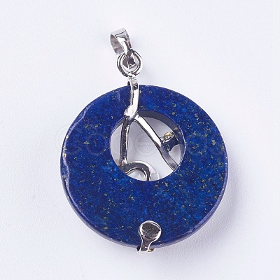 Natural Dyed Lapis Lazuli Pendants G-F546-A20-1