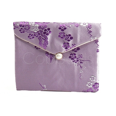 Cloth Embroidery Flower Jewelry Storage Pouches Envelope Bags PW-WG49783-14-1