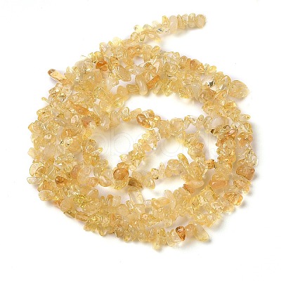 Natural Citrine Chip Beads Strands X-G-D093-A03-1