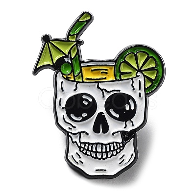 Halloween Skull Enamel Pins JEWB-H014-03EB-02-1