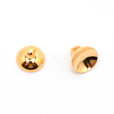 Brass Bead Cap Pendant Bails KK-TAC0006-01G-1