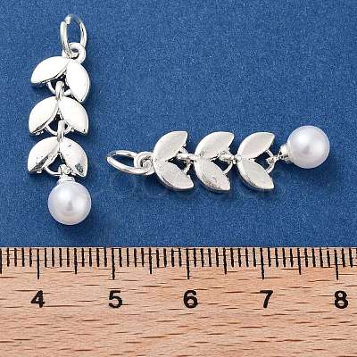 Plastic Imitation Pearl Pendants ENAM-M008-18S-1