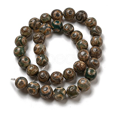 Tibetan Style dZi Beads Strands G-P526-D07-02-1