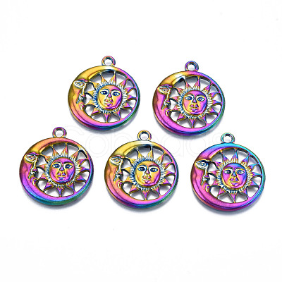 Rainbow Color Alloy Pendants PALLOY-N156-203-1