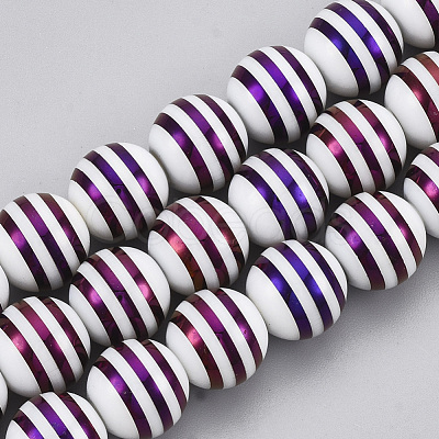 Electroplate Glass Beads EGLA-S172-08B-1