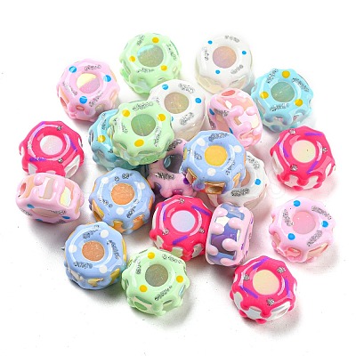 Enamel Acrylic Beads X-MACR-K341-07-1