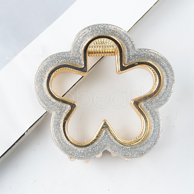 Flower Shape PVC Plastic Claw Hair Clips PW-WG34467-05-1