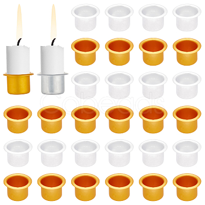 PandaHall Elite 20Pcs 2 Colors Elite Aluminum Candle Cup FIND-PH0004-53-1