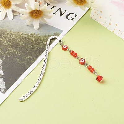 Handmade Zinc Alloy Bookmarks AJEW-JK00172-1