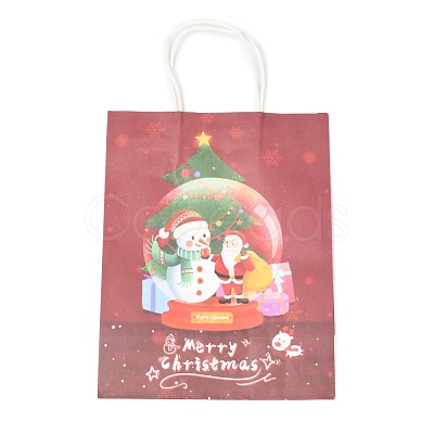 Christmas Theme Kraft Paper Bags ABAG-H104-D05-1