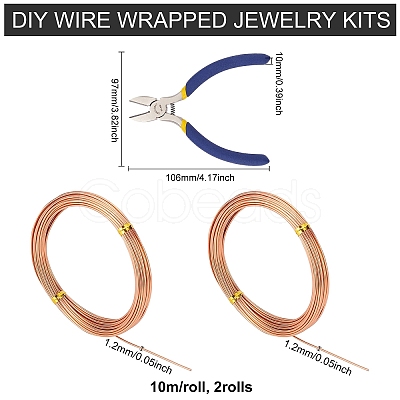 DIY Wire Wrapped Jewelry Kits DIY-BC0011-81B-03-1