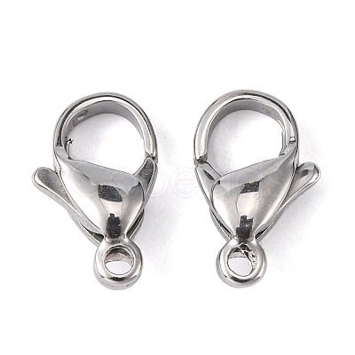 Tarnish Resistant 304 Stainless Steel Lobster Claw Clasps STAS-M262-01-12mm-1