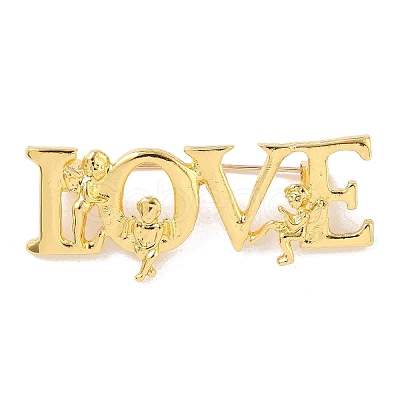 Word Love Alloy Brooch JEWB-Z026-03-1