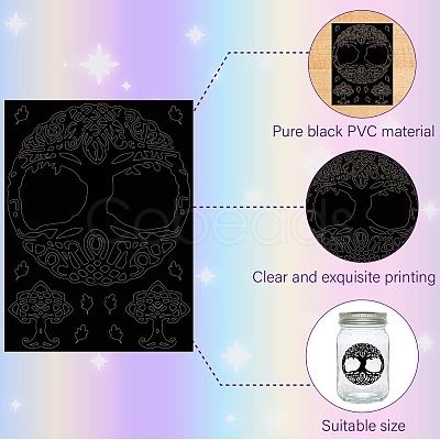 6 Sheets 6 Styles Religion Self-Adhesive PVC Waterproof Picture Stickers DIY-WH0605-010-1