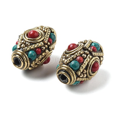 Handmade Tibetan Style Beads KK-G473-02AG-01-1