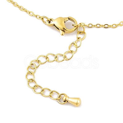 Ion Plating(IP) 304 Stainless Steel Chains Anklet AJEW-H148-11G-01-1