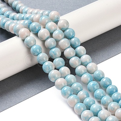 Baking Paint Glass Bead Strands GLAA-H031-01B-10-1