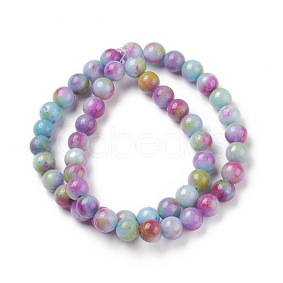 Natural Persian Jade Beads Strands G-G032-8mm--12-1