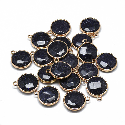 Synthetic Blue Goldstone Pendants G-T073-01O-1