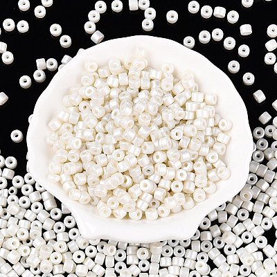 Baking Paint Pearlized Glass Seed Beads SEED-T008-03A-1