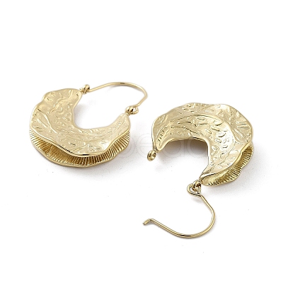 Ion Plating(IP) 304 Stainless Steel Hoop Earrings EJEW-P258-40G-1