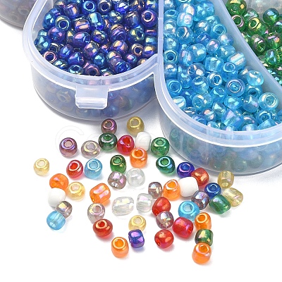 1730Pcs 9 Style 6/0 Round Glass Seed Beads SEED-YW0002-04-1