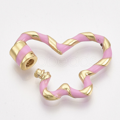 Golden Plated Brass Screw Carabiner Lock Charms KK-S338-158-1