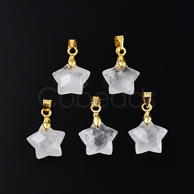 Natural Quartz Crystal Charms G-N326-142-11-1