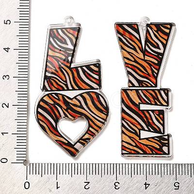 Printed Transparent Acrylic Pendants MACR-P042-E01-1