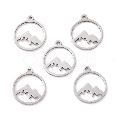 Non-Tarnish 201 Stainless Steel Laser Cut Pendants STAS-S105-T901-1S-1