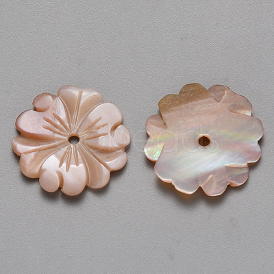 Natural Pink Shell Beads SSHEL-R044-01-1