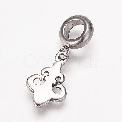 304 Stainless Steel European Dangle Charms OPDL-K001-31AS-1