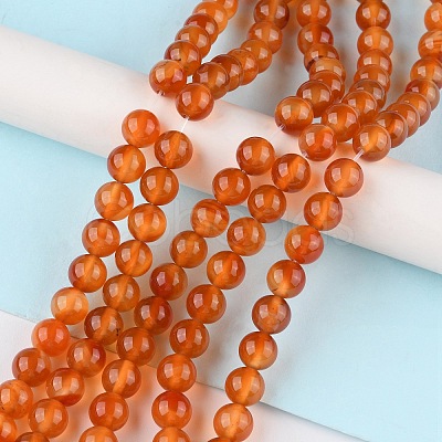 Natural Carnelian Beads Strands X-G-G0003-C06-1