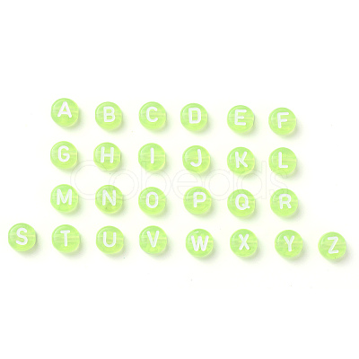 Transparent Lawn Green Acrylic Beads TACR-YW0001-08H-1