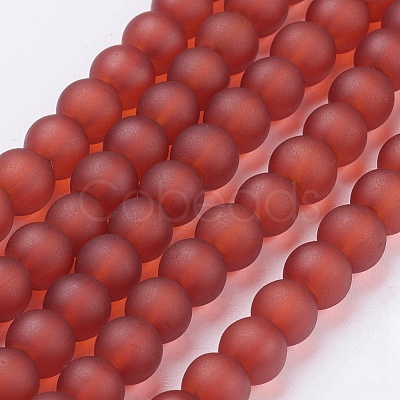 Transparent Glass Bead Strands GLAA-S031-6mm-06-1