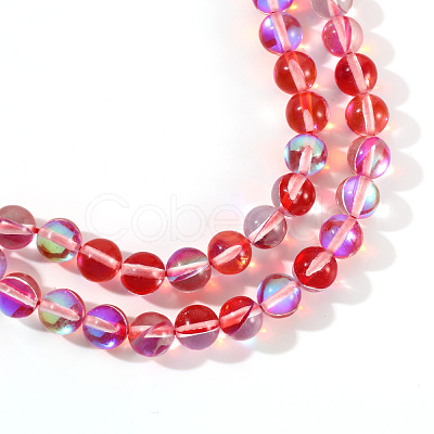 Synthetic Moonstone Beads Strands G-S283-10mm-17A-1