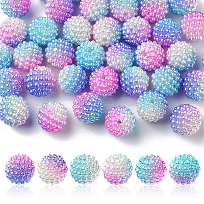 Imitation Pearl Acrylic Beads OACR-FS0001-32D-1