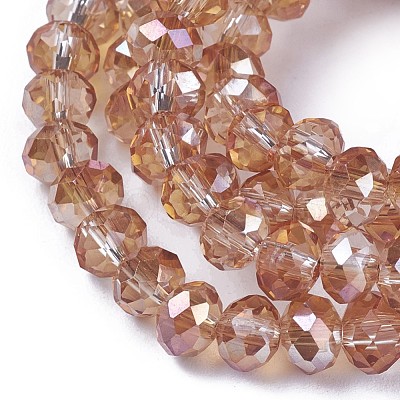 Electroplate Glass Beads Strands GLAA-K027-HR-C11-A-1