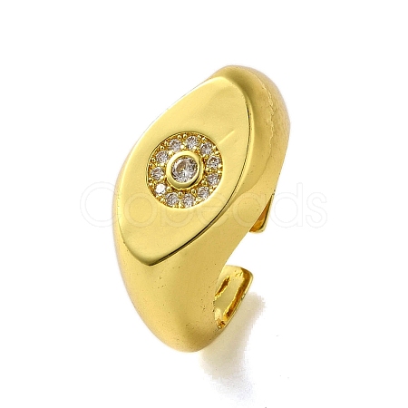 Brass with Cubic Zirconia Rings RJEW-B057-01G-04-1