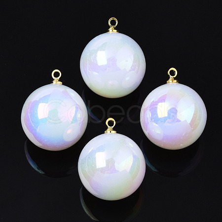 ABS Plastic Imitation Pearl Pendants PACR-T015-05-1