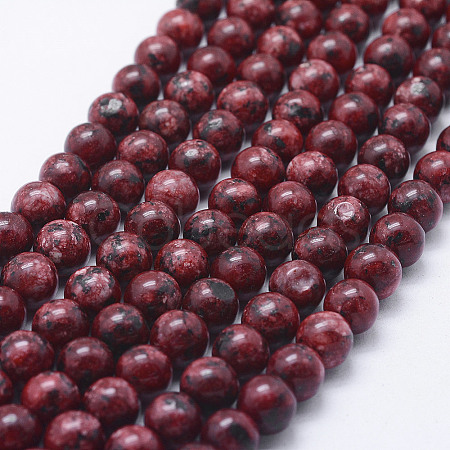 Natural Larvikite Beads Strands X-G-E443-A03-1