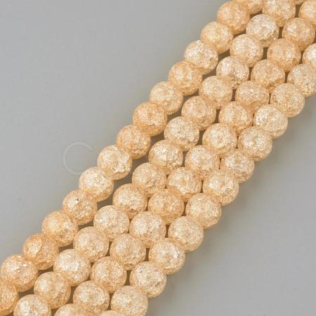Synthetic Crackle Quartz Beads Strands GLAA-S134-8mm-07-1