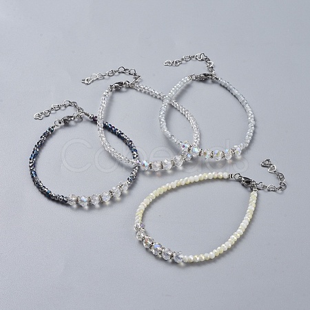 Glass Beads Bracelets BJEW-JB04398-1