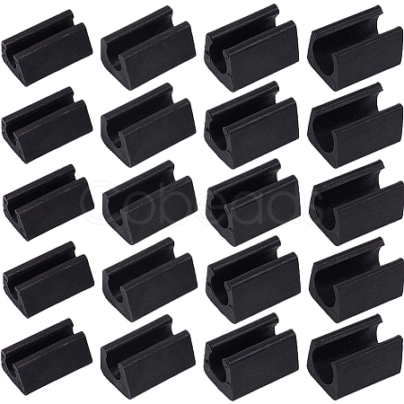 Gorgecraft 40Pcs 4 Style Plastic Non-slip U Shaped Chair Foot Protectors KY-GF0001-37A-1