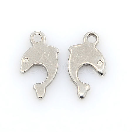 201 Stainless Steel Fish Charms STAS-J014-13-1