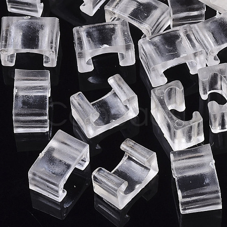 Transparent AS Plastic Base Buckle Hair Findings FIND-T064-012-1