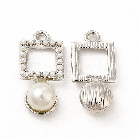 ABS Plastic Imitation Pearl Pendants PALLOY-I217-23P-1