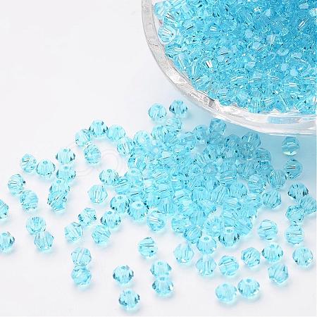 Faceted Bicone Imitation Crystallized Crystal Glass Beads X-G22QS052-1